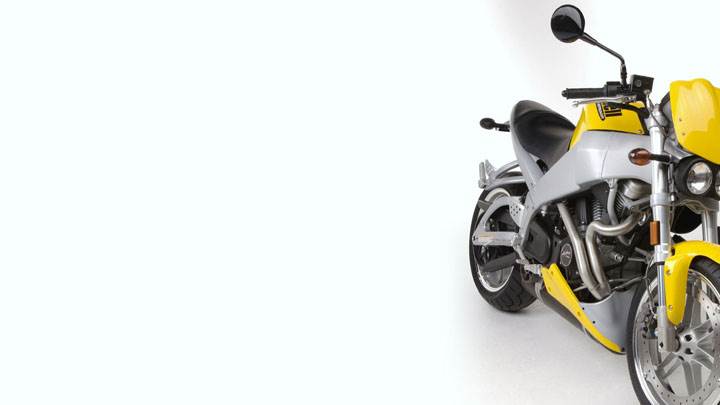 Buell XB9S Lightning 2003 Front Pose in Yellow